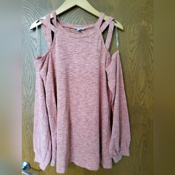 White Birch Open Shoulder top Size Large New no tags - Picture 4 of 7